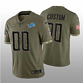 Men's Detroit Lions ACTIVE PLAYER Custom 2022 Olive Salute To Service Limited Stitched Jersey,baseball caps,new era cap wholesale,wholesale hats